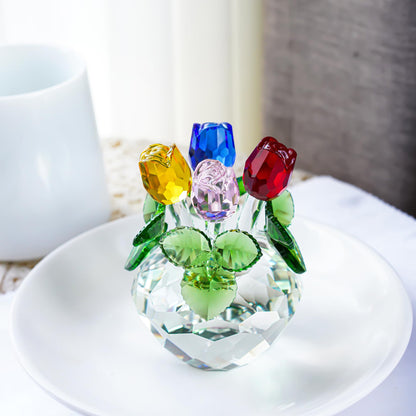 PrismBloom™ - Crystal Rose Bouquet