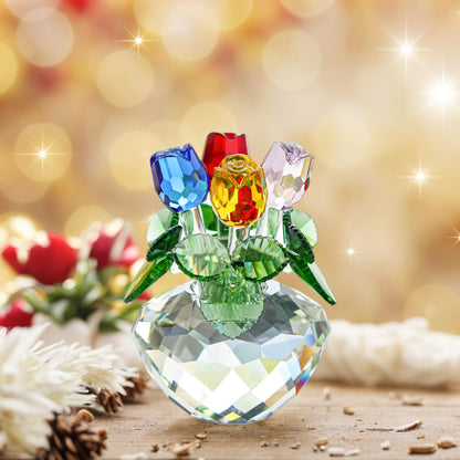 PrismBloom™ - Crystal Rose Bouquet