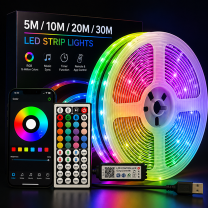 RGB LED Strip Lights with App