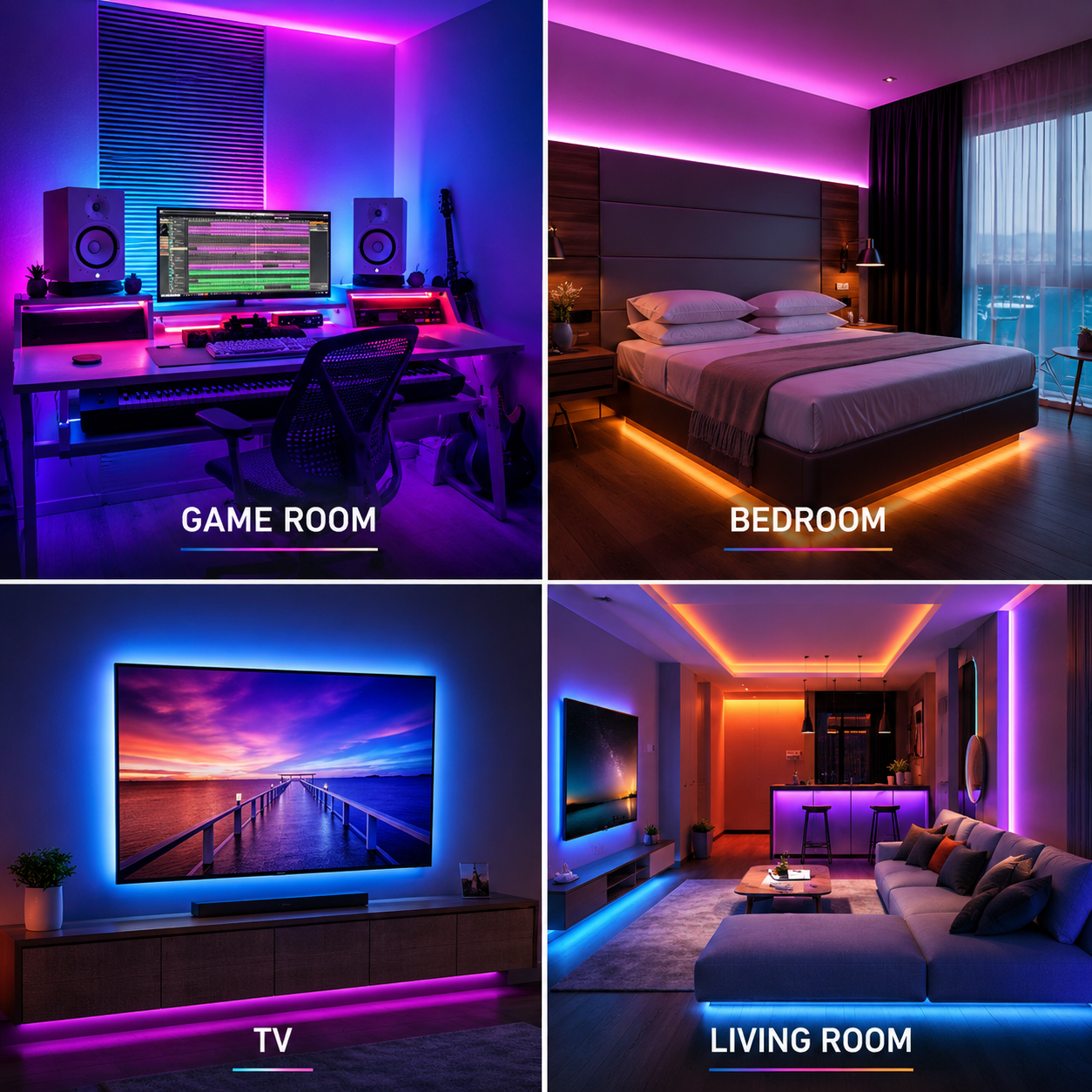 RGB LED Strip Lights with App