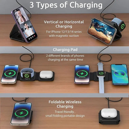 3-in-1 Foldable Magnetic Wireless Charger