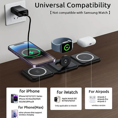 3-in-1 Foldable Magnetic Wireless Charger