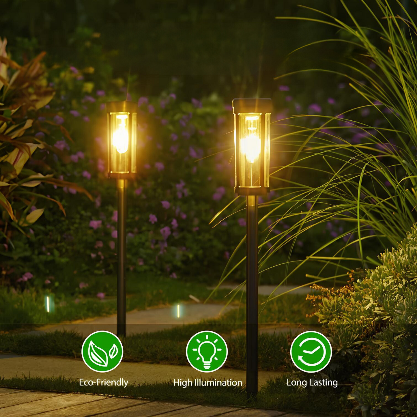 CurbGlow™ Solar Path Lanterns