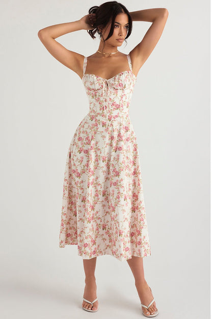 SoftRomance™ Corset Midi Dress