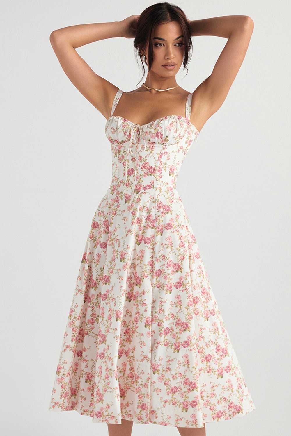 SoftRomance™ Corset Midi Dress