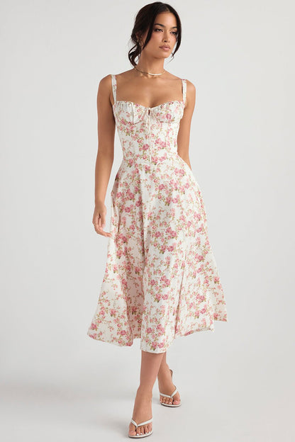 SoftRomance™ Corset Midi Dress