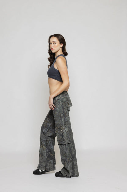 CamoCore™ - Wide Leg Cargo Pants
