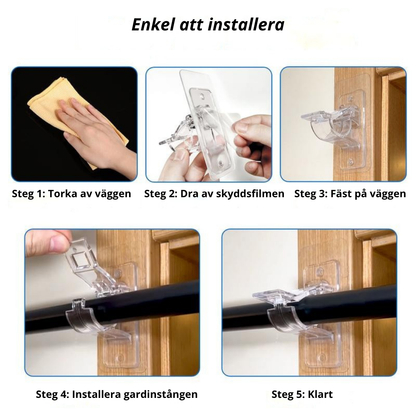 NoDrill™ Curtain Rod Hooks
