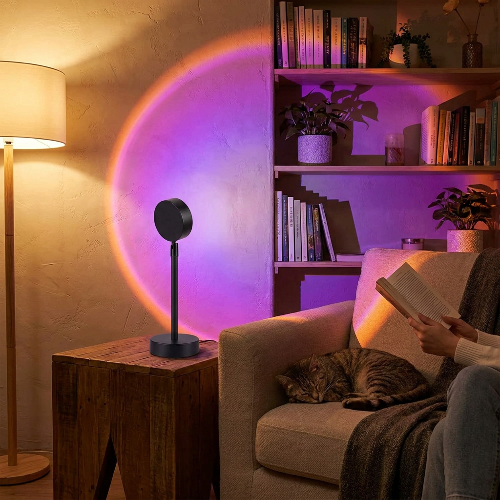 Rainbow Sunset Projection Lamp