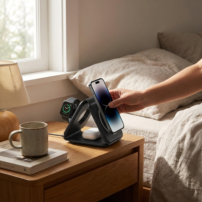 3-in-1 Foldable Magnetic Wireless Charger